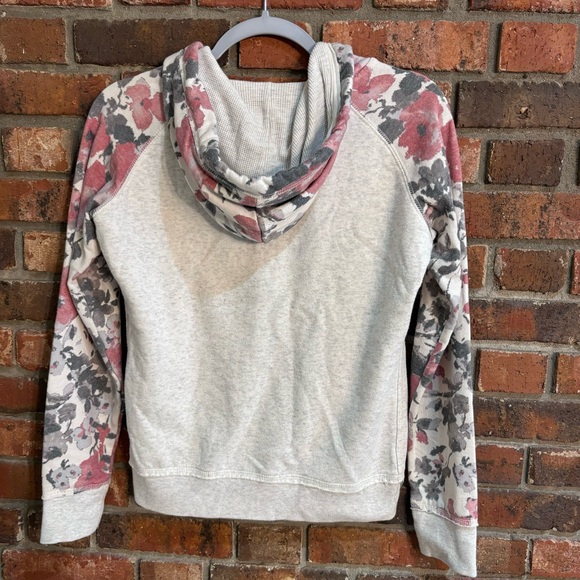 Aeropostale womens floral hooded zip up y2k jacket cream small - Picture 6 of 6